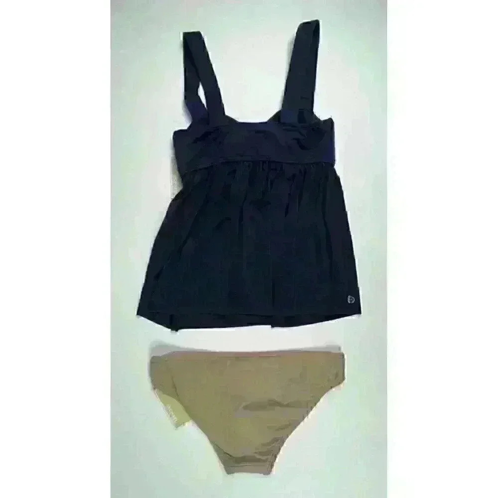 NEW! MICHAEL Michael Kors Women's M Baby Doll Tankini Top & Bottom Set NWT $168 - Picture 4 of 6